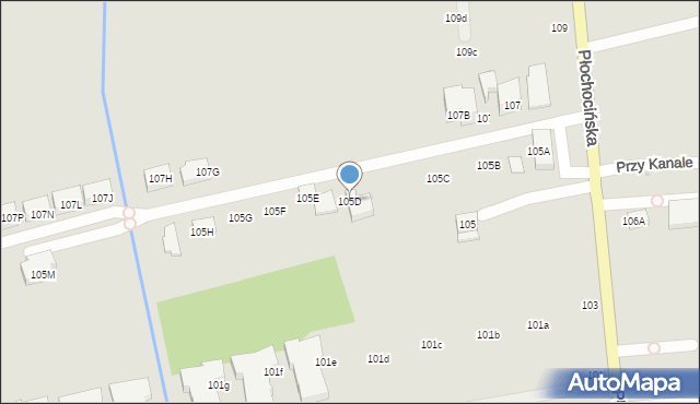 Warszawa, Płochocińska, 105D, mapa Warszawy