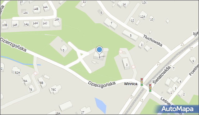 Warszawa, Plac Światowida, 4, mapa Warszawy