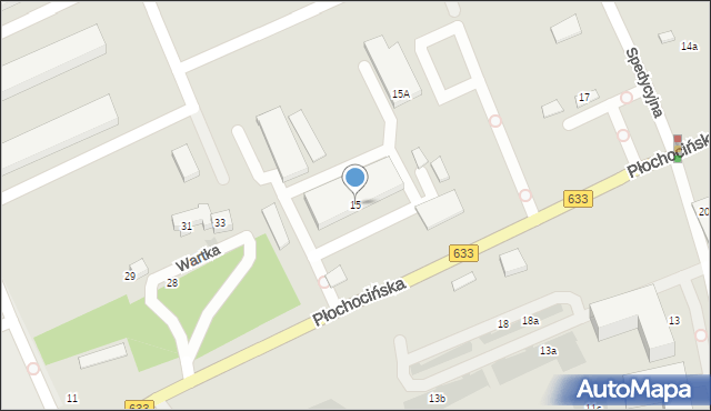 Warszawa, Płochocińska, 15, mapa Warszawy