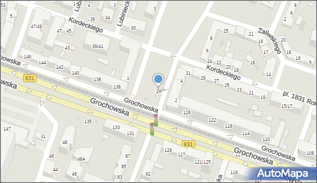 Warszawa, Plac Szembeka Piotra, 1A, mapa Warszawy