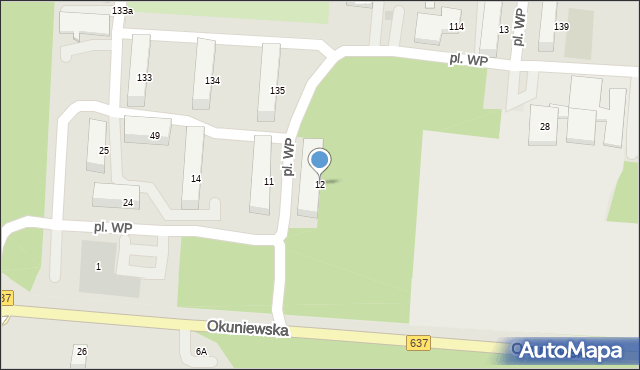 Warszawa, Plac Wojska Polskiego, 12, mapa Warszawy