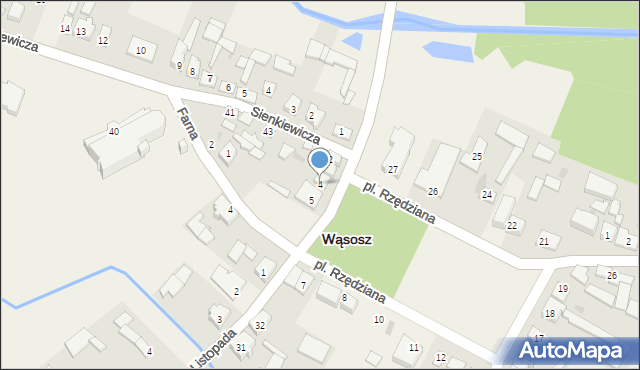 Wąsosz, Plac Rzędziana, 4, mapa Wąsosz