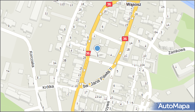 Wąsosz, Plac Wolności, 3, mapa Wąsosz