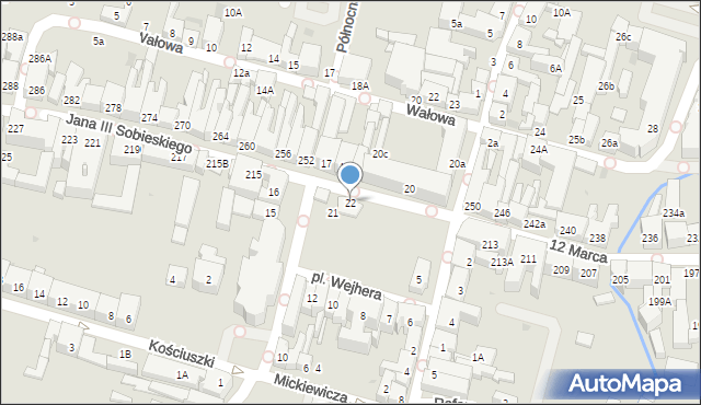 Wejherowo, Plac Wejhera Jakuba, 22, mapa Wejherowo