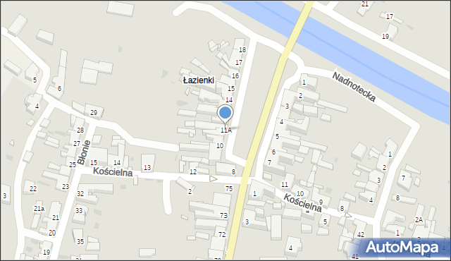 Wieleń, Plac Powstańców Wielkopolskich, 11A, mapa Wieleń