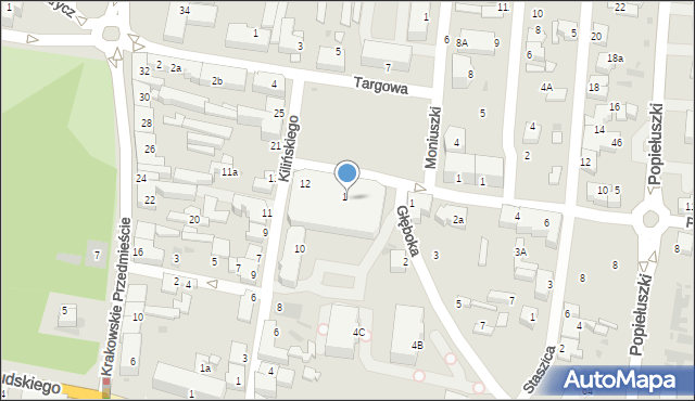 Wieluń, Plac Jagielloński, 1p, mapa Wieluń