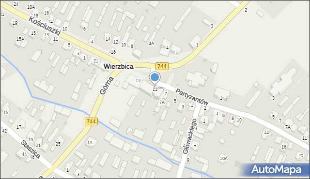 Wierzbica, Plac Jana Pawła II, 11, mapa Wierzbica