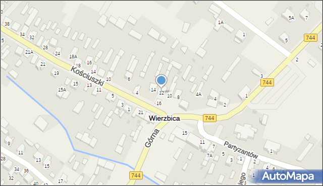 Wierzbica, Plac Jana Pawła II, 12, mapa Wierzbica