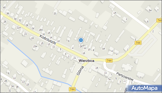 Wierzbica, Plac Jana Pawła II, 14, mapa Wierzbica