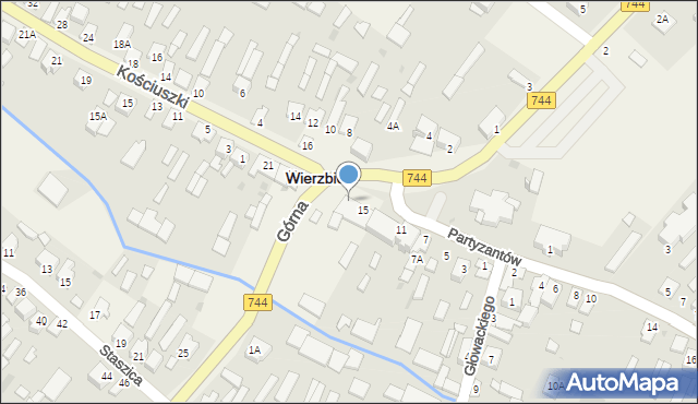 Wierzbica, Plac Jana Pawła II, 17, mapa Wierzbica