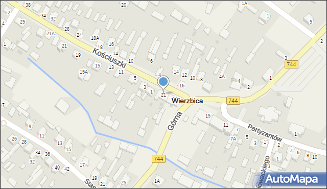 Wierzbica, Plac Jana Pawła II, 21, mapa Wierzbica