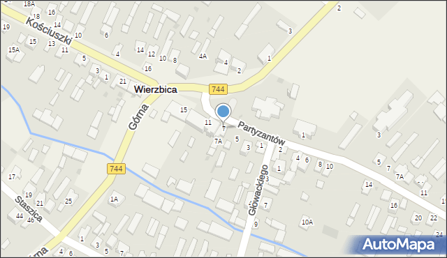 Wierzbica, Plac Jana Pawła II, 7, mapa Wierzbica