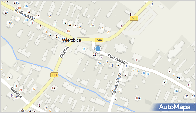 Wierzbica, Plac Jana Pawła II, 9, mapa Wierzbica