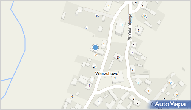 Wierzchowo, Plac Orła Białego, 1A, mapa Wierzchowo