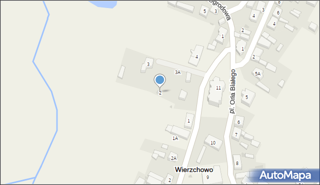 Wierzchowo, Plac Orła Białego, 2, mapa Wierzchowo