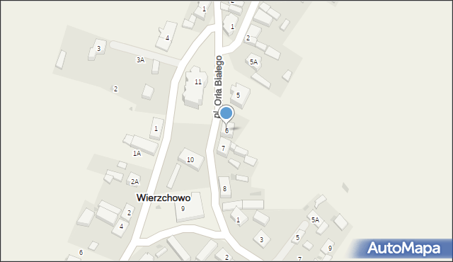 Wierzchowo, Plac Orła Białego, 6, mapa Wierzchowo