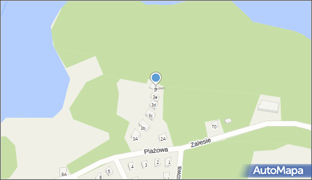 Wilkasy, Plażowa, 3f, mapa Wilkasy