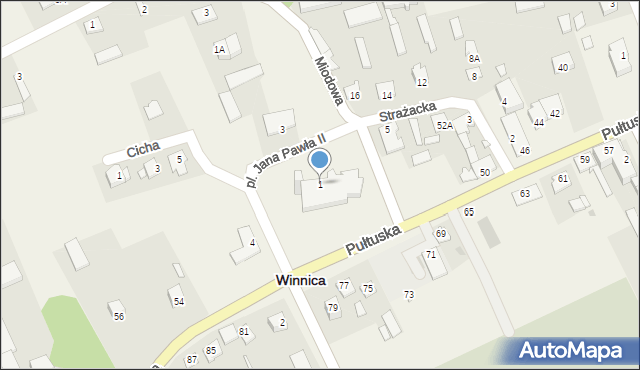 Winnica, Plac Jana Pawła II, 1, mapa Winnica