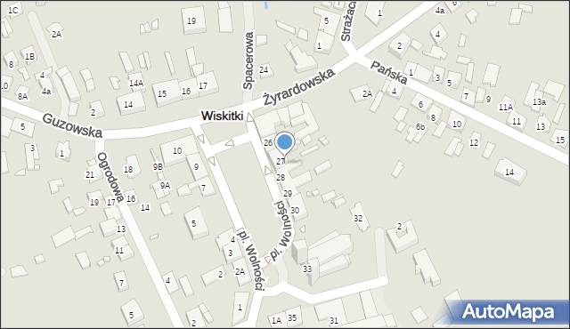 Wiskitki, Plac Wolności, 27a, mapa Wiskitki