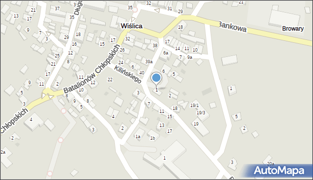 Wiślica, Plac Solny, 1, mapa Wiślica