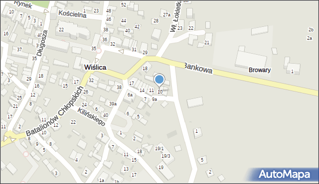 Wiślica, Plac Solny, 10, mapa Wiślica