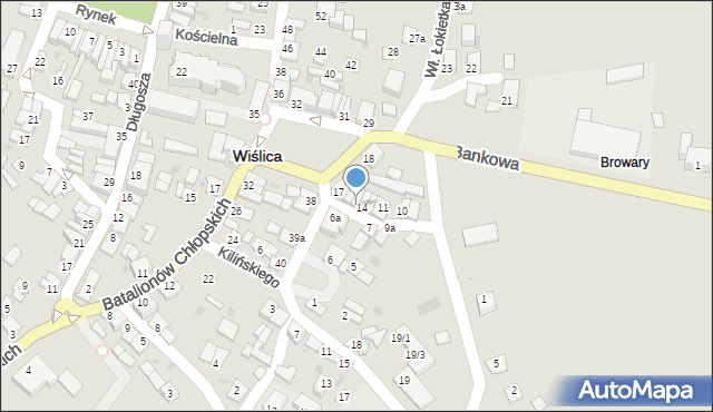 Wiślica, Plac Solny, 15, mapa Wiślica