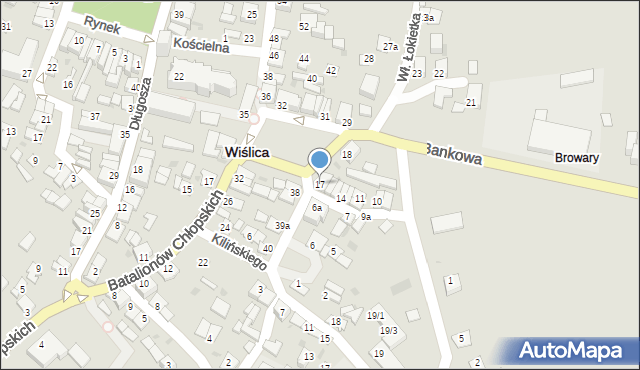 Wiślica, Plac Solny, 17, mapa Wiślica