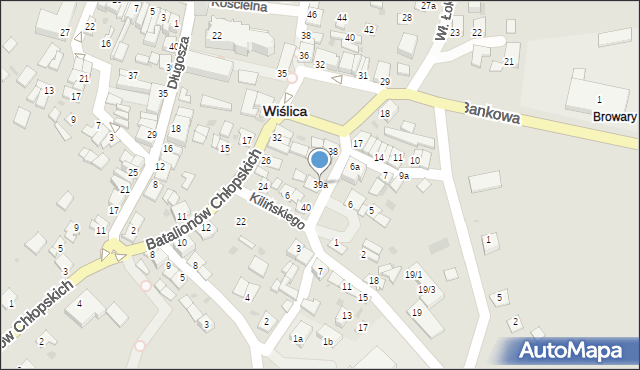 Wiślica, Plac Solny, 39a, mapa Wiślica