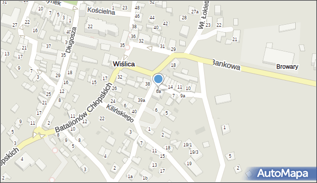 Wiślica, Plac Solny, 6a, mapa Wiślica