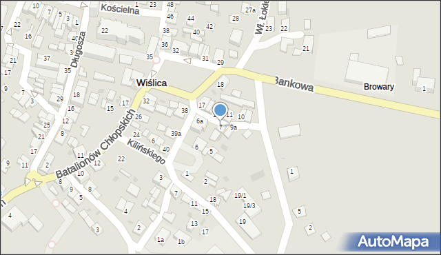 Wiślica, Plac Solny, 7, mapa Wiślica