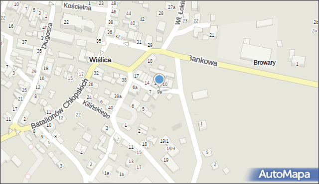 Wiślica, Plac Solny, 9a, mapa Wiślica