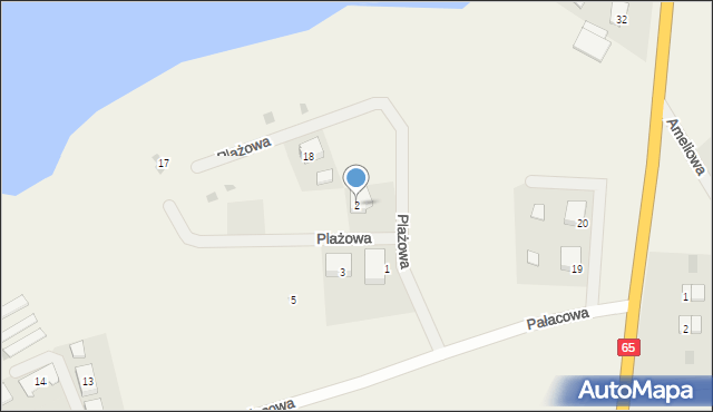 Wityny, Plażowa, 2, mapa Wityny