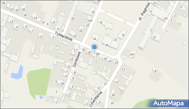 Wizna, Plac Raginisa Władysława, kpt., 18, mapa Wizna