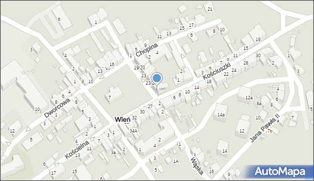 Wleń, Plac Bohaterów Nysy, 25/26, mapa Wleń