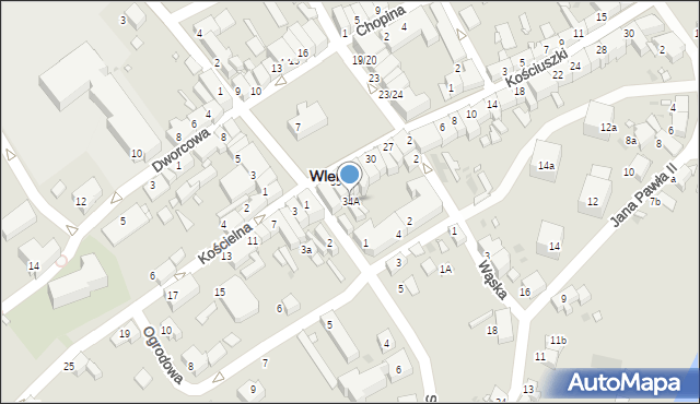 Wleń, Plac Bohaterów Nysy, 34A, mapa Wleń