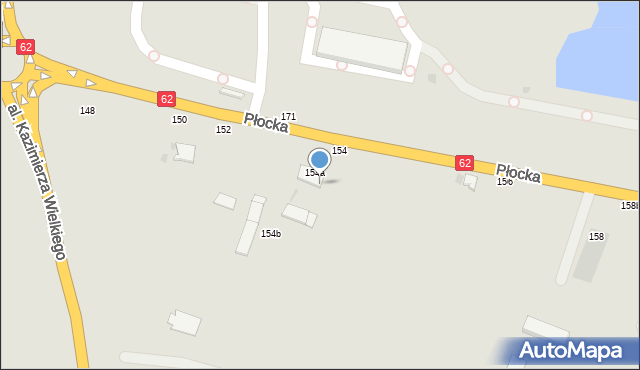 Włocławek, Płocka, 154c, mapa Włocławka