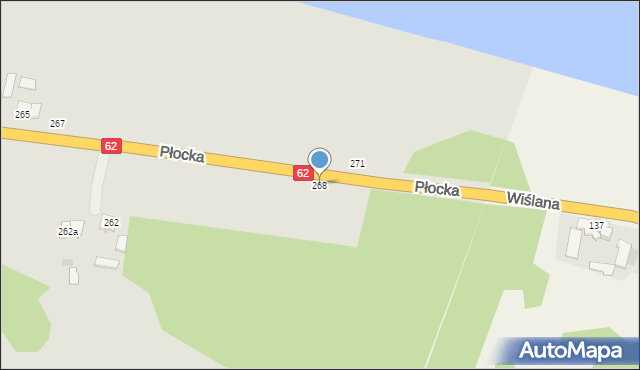 Włocławek, Płocka, 268, mapa Włocławka