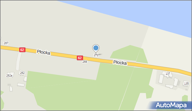 Włocławek, Płocka, 271, mapa Włocławka