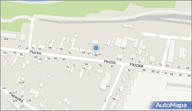 Włocławek, Płocka, 69, mapa Włocławka