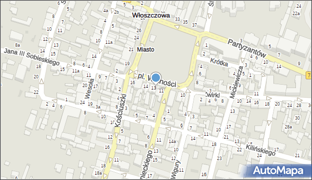 Włoszczowa, Plac Wolności, 12, mapa Włoszczowa