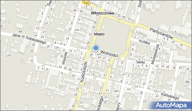 Włoszczowa, Plac Wolności, 15, mapa Włoszczowa