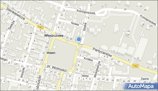 Włoszczowa, Plac Wolności, 38, mapa Włoszczowa