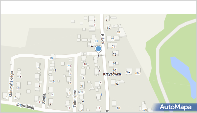 Wojkowice, Plaka, 9, mapa Wojkowice