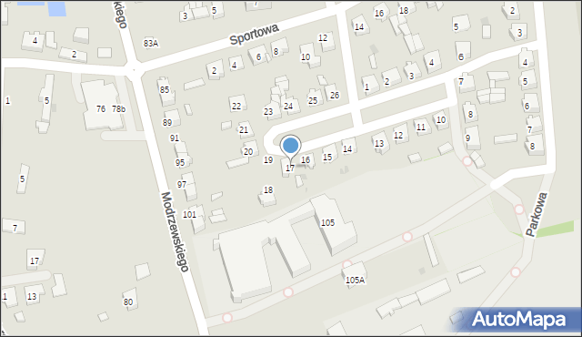 Wolbórz, Plac Siniarskiego, dr., 17, mapa Wolbórz