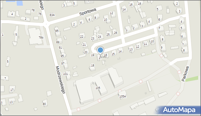 Wolbórz, Plac Siniarskiego, dr., 17, mapa Wolbórz