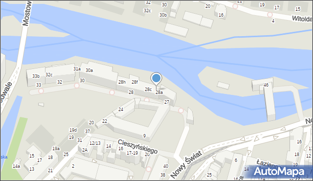 Wrocław, Plac Jana Pawła II, 28b, mapa Wrocławia