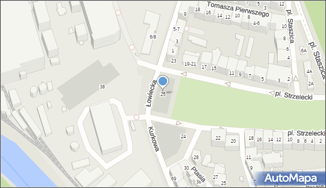 Wrocław, Plac Strzelecki, 25, mapa Wrocławia