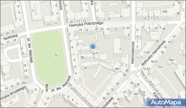 Wrocław, Plac św. Macieja, 7A, mapa Wrocławia