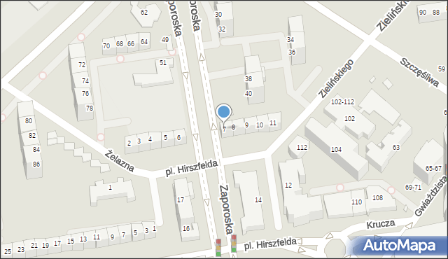 Wrocław, Plac Hirszfelda Ludwika, 7, mapa Wrocławia