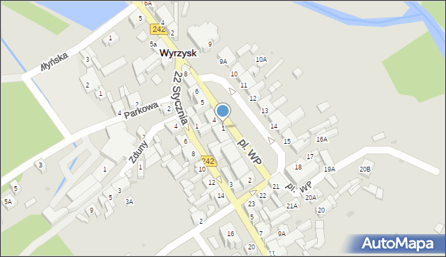 Wyrzysk, Plac Wojska Polskiego, 1, mapa Wyrzysk